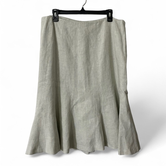 Lauren Ralph Lauren Dresses & Skirts - Lauren Ralph Lauren A-Line Linen-Blend Skirt in Light Sage